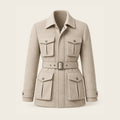 The Marais Cashmere Field Jacket - Limestone