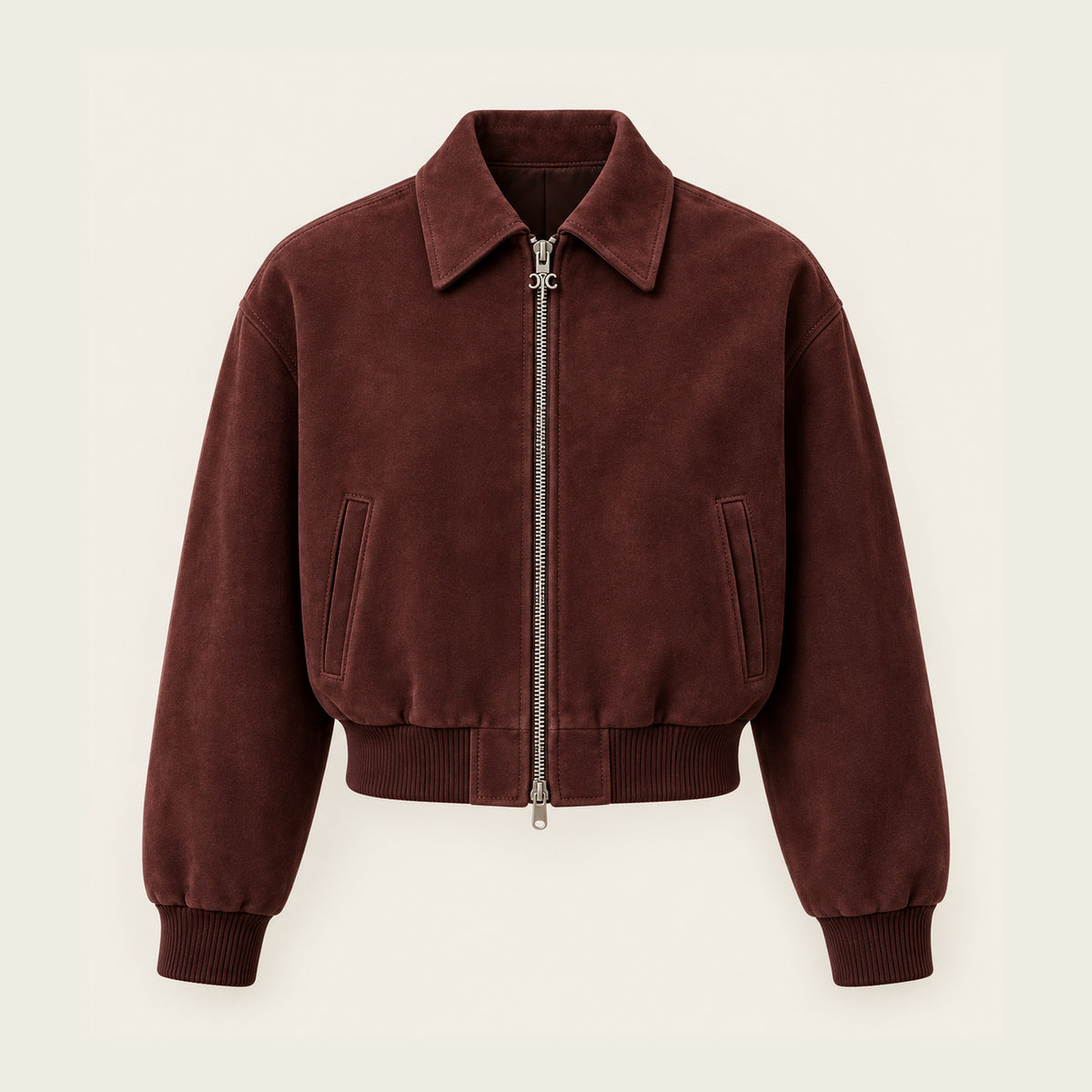 The Nocturne Suede Blouson - Oxblood