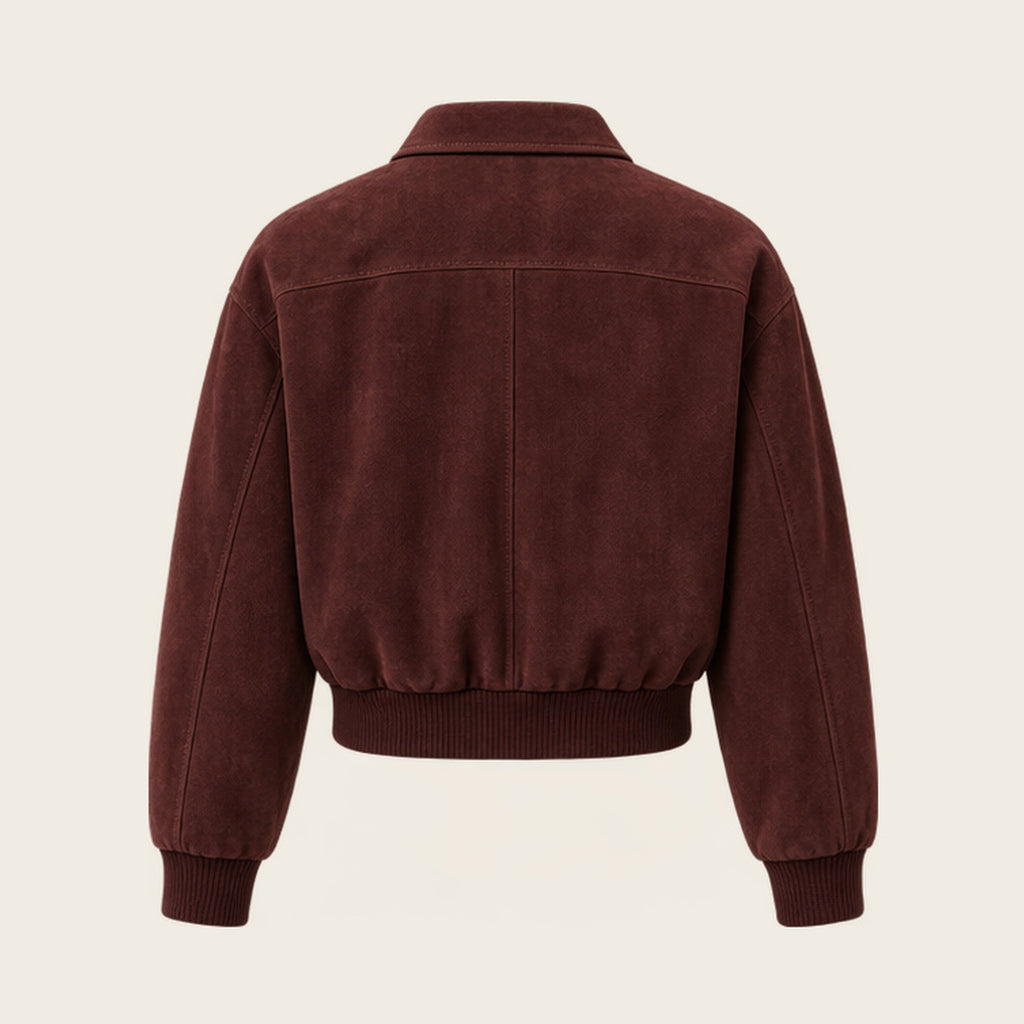 The Nocturne Suede Blouson - Oxblood