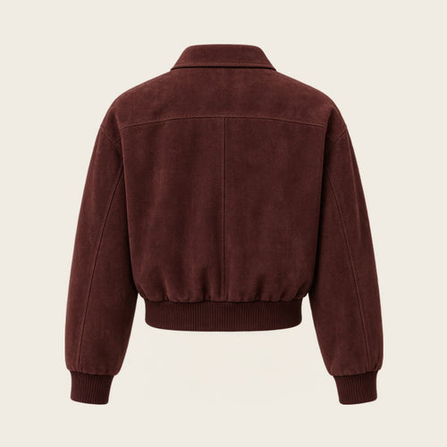 The Nocturne Suede Blouson - Oxblood