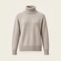 The Serein Cashmere Roll Neck - Limestone