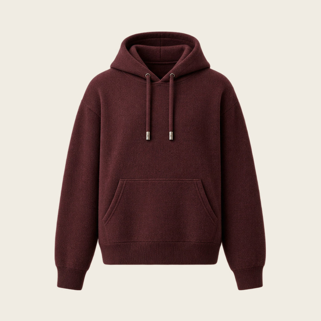 The Solace Cashmere Hoodie - Oxblood