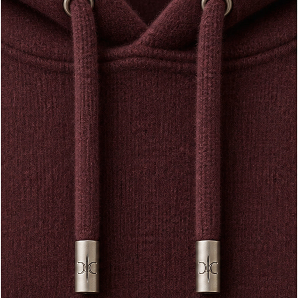 The Solace Cashmere Hoodie - Oxblood