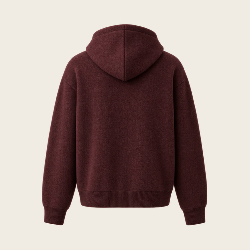 The Solace Cashmere Hoodie - Oxblood